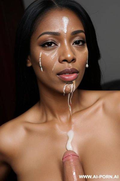 Black women crying with cum on her face - ai-porn.ai on pornsimulated.com