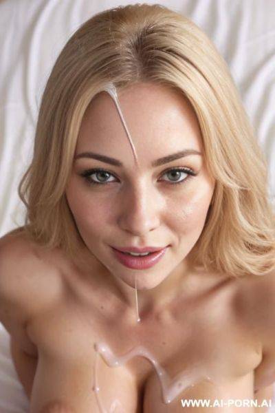 Blonde, 22, c cup natural breasts, beautiful face, aroused, bubble butt, photo realistic - ai-porn.ai on pornsimulated.com