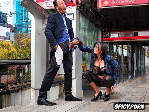 Real natural colors embossed bodies behind the train station homelessman with a long dangling dick out of his pants looks at a lost wife which he impatient wants to fucked in the ass after - spicy.porn on pornsimulated.com