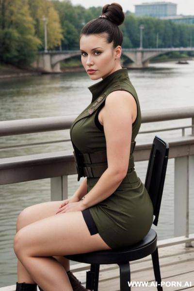 Woman on a bridge - ai-porn.ai on pornsimulated.com