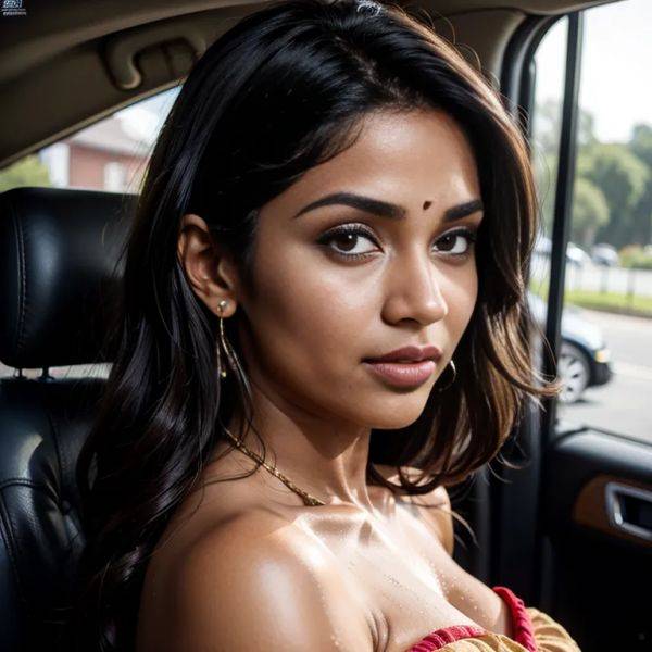 , Indian, brown skin, facial mark,(2women:2),twenties,(RAW photo, best quality, masterpiece:1.1), (realistic, photo-realistic:1.2), ultra-detailed, ultra high res, physically-based rendering,long hair,messy hair,black - pornmake.ai - India on pornsimulated.com