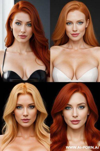 A blond woman and a redhead woman - ai-porn.ai on pornsimulated.com