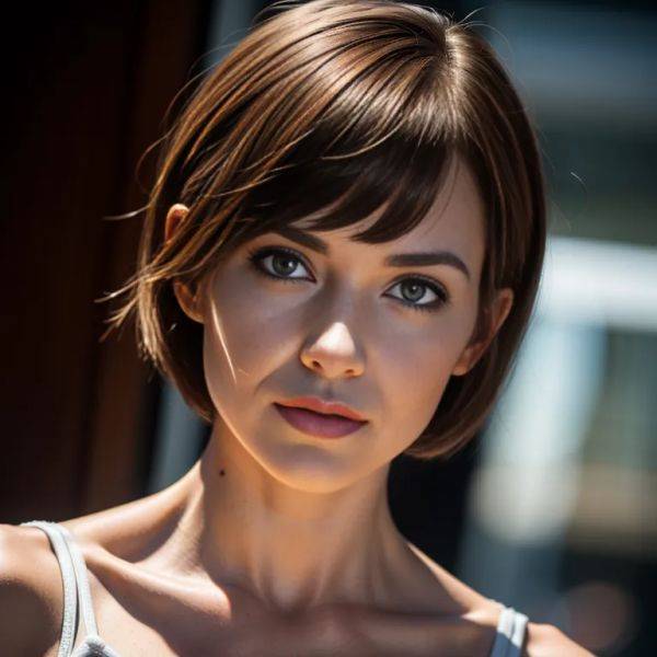 ,white people,woman,thirties,(RAW photo, best quality, masterpiece:1.1), (realistic, photo-realistic:1.2), ultra-detailed, ultra high res, physically-based rendering,short hair,bobcut,brown hair,(adult:1.5) - pornmake.ai on pornsimulated.com