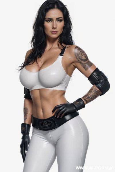 Austrian ((beautiful face, sexy woman, beautiful woman with athletic body, athletic build, ffitness figure, gorgeous figure, wide hips, natural breasts , expressive thick black eyebrows)) ((body covered - ai-porn.ai - Austria on pornsimulated.com