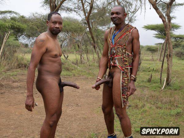 In african traditionnal clothes, in a tribal village, a old 60 years old black congolese with very massive huge dick - spicy.porn - Congo on pornsimulated.com