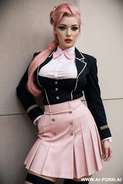 Women with pink hair and tails vintage uniforms with big tits sexy skirt - ai-porn.ai on pornsimulated.com