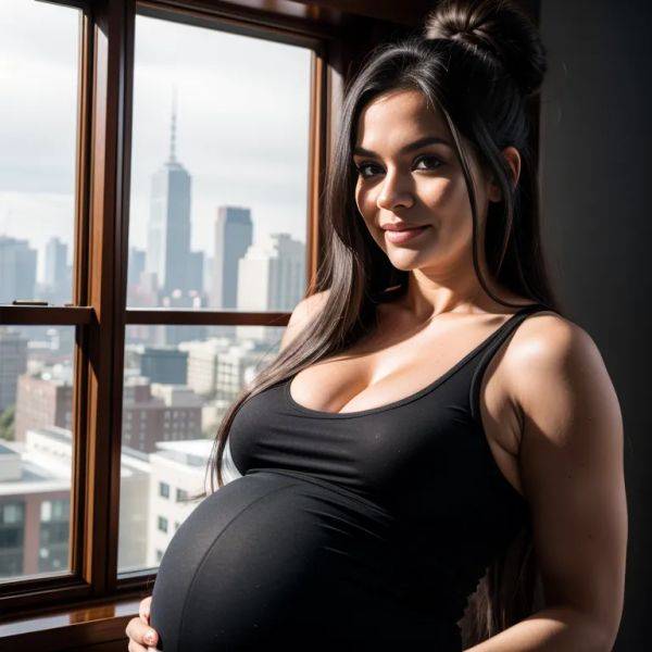 ,white people,woman,elder,(RAW photo, best quality, masterpiece:1.1), (realistic, photo-realistic:1.2), ultra-detailed, ultra high res, physically-based rendering,long hair,hair bun,black hair,happy,pregnant,(adult:1.5) - pornmake.ai on pornsimulated.com