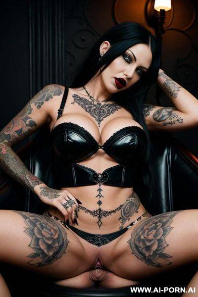 Gothic woman with tattoos sucking dick - ai-porn.ai on pornsimulated.com