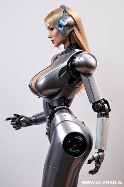 Fully robotic body, side view - ai-porn.ai on pornsimulated.com