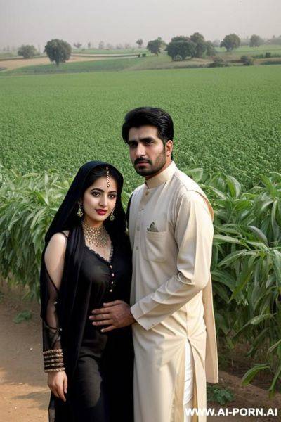 A pakistani couple in pakistani fields showing private body parts - ai-porn.ai - Pakistan on pornsimulated.com