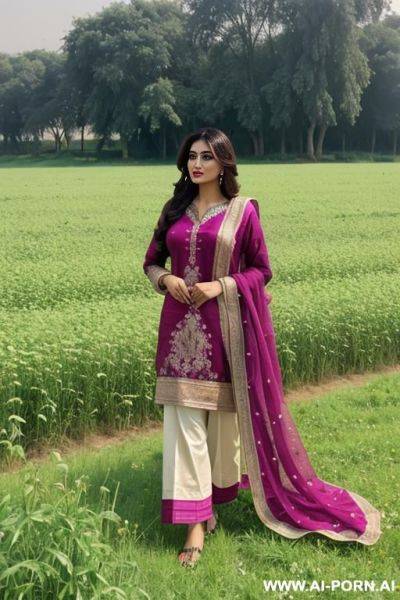 A pakistani woman showing her private parts in fields front perfect - ai-porn.ai - Pakistan on pornsimulated.com