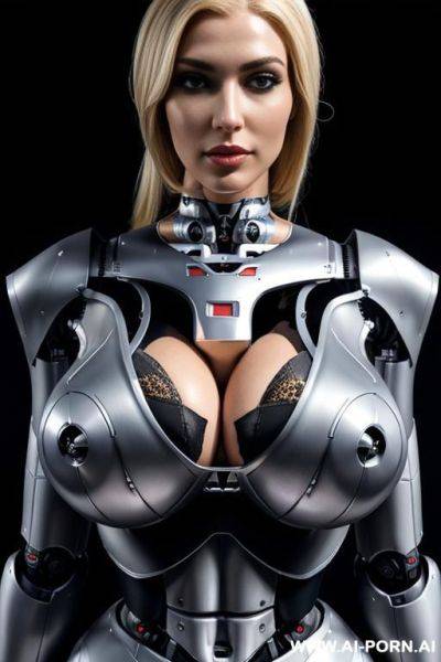 Heavily damaged robot, fully robotic body - ai-porn.ai on pornsimulated.com