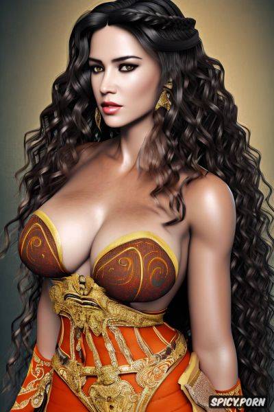 Throne room, arianne martell, full lips, ultra realistic, long soft dark black hair in curly ringlets - spicy.porn on pornsimulated.com