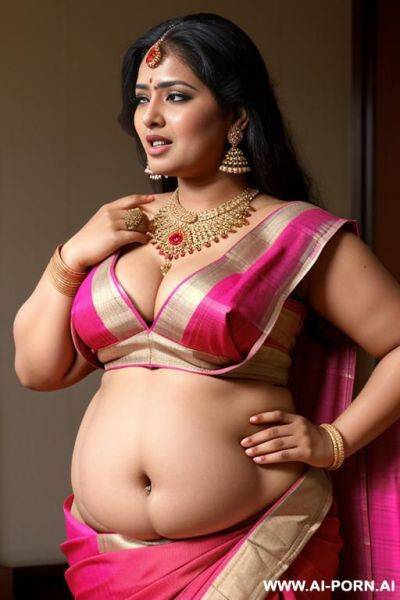 Crying chubby in saree open belly - ai-porn.ai on pornsimulated.com