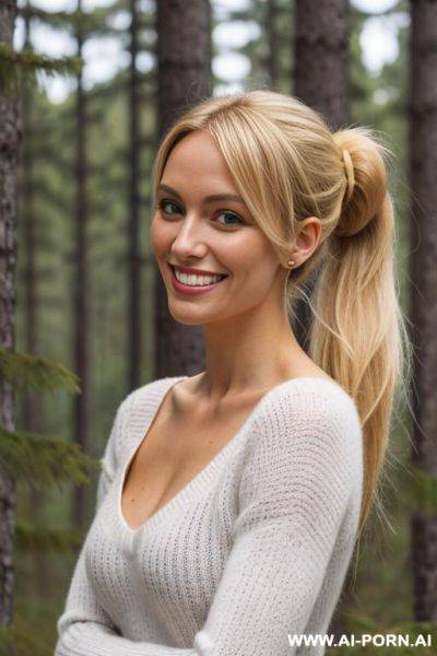 Eye contact lakes, islands and pine forests swedish landscape - ai-porn.ai - Sweden on pornsimulated.com