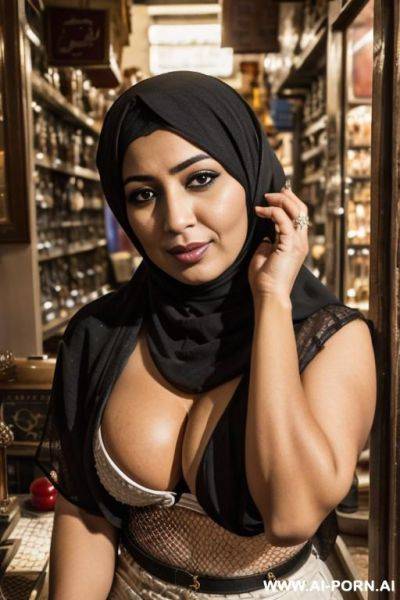 Arab stepmom wearing hijab , in kabab bending over - ai-porn.ai on pornsimulated.com