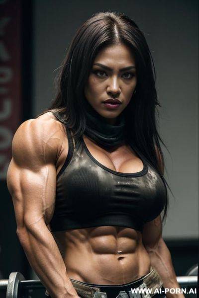 Muscular pecs, k-pop idol, obliques, biceps, abs - ai-porn.ai on pornsimulated.com