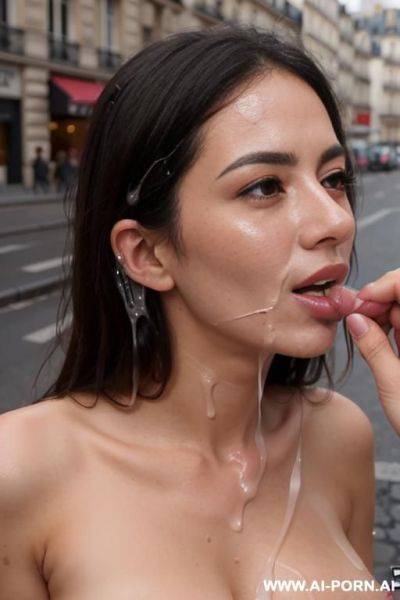 Perfect body, perfect face, naked, public, street, paris, ultra realistic cum - ai-porn.ai on pornsimulated.com