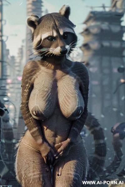 (((deep focus, depth of field, p30 film, (((racoon city))), (((s.t.a.r.s. agent posing to show off her pussy))), (((saggy teardrop tits))), (((totally naked))), (((direct eye contact))), (((head to thigh view))) - ai-porn.ai on pornsimulated.com