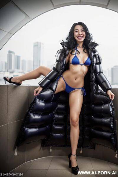 (((gigantic oversized puffer jacket))), soaked with cum, titjob - ai-porn.ai on pornsimulated.com