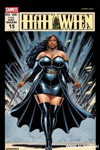 (((comics art))), ((high fantasy)) black woman, bbw, cotton dress - ai-porn.ai on pornsimulated.com