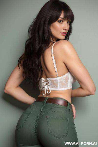 Tight hard ass perfect green jeans low rise back dimple jeans sexy wet - ai-porn.ai on pornsimulated.com