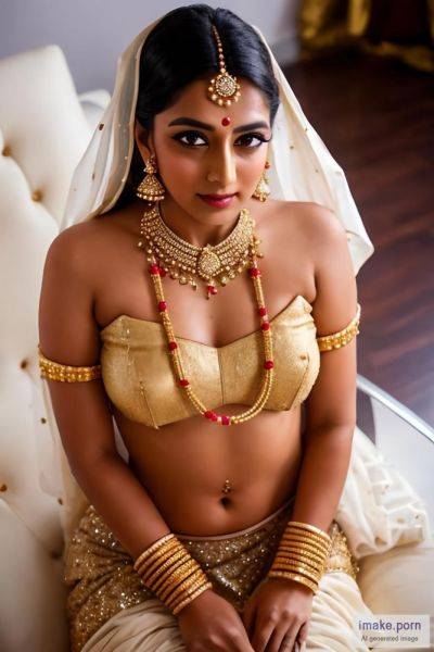 Indian girl with fox ears with gold jewels and in white saree... - imake.porn - India on pornsimulated.com