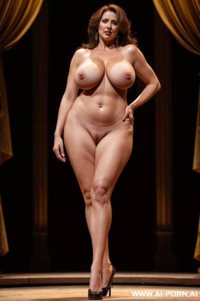 Perfect lady with giant massive boobs, naked, opera scene, stand up - ai-porn.ai on pornsimulated.com