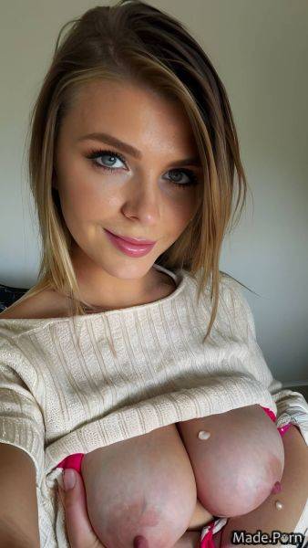 Brown sweater wet gigantic boobs slutty tits licking cum on tits AI porn - made.porn on pornsimulated.com