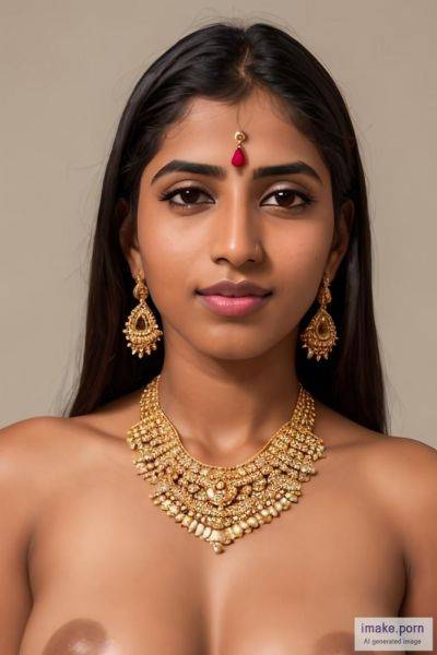 Indian girl with gold jewels and neck belt - imake.porn - India on pornsimulated.com