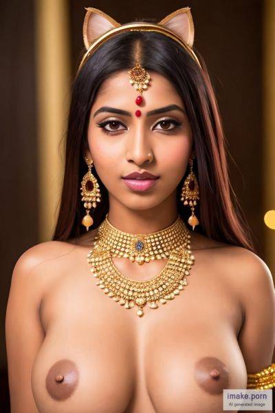 Indian girl with red headed and heavy gold jewels and cat ears - imake.porn - India on pornsimulated.com