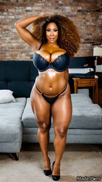 Nude bedroom bodybuilder black gigantic boobs looking at viewer tall AI porn - made.porn on pornsimulated.com