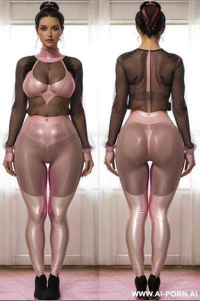 ((((see through pink leggings)))) ((((gigantic pussy mons)))) ((((most tightest cleft)))) ((((gigantic cameltoe)))) - ai-porn.ai on pornsimulated.com