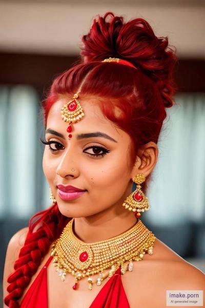 South indian girl with red hair pony tail hairstyle red hair... - imake.porn - India on pornsimulated.com