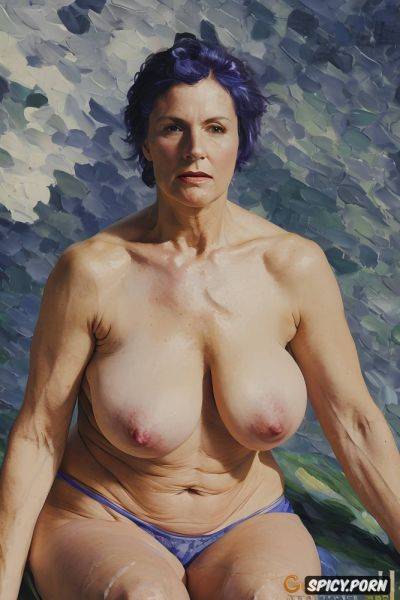 Small breasts, fat thighs, impressionism painting, old woman with small drooping tits - spicy.porn on pornsimulated.com