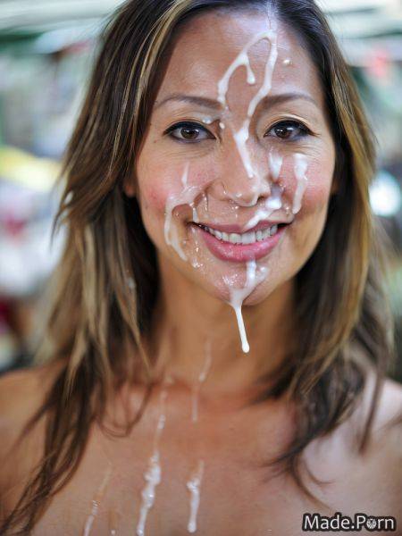 Photo huge boobs facial tanned skin skinny 50 smile AI porn - made.porn on pornsimulated.com