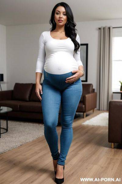 Pregnant in tight jeans - ai-porn.ai on pornsimulated.com