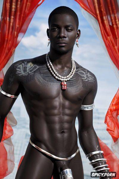 Sexy black twink men shave in photo realism, very handsome model - spicy.porn - Congo on pornsimulated.com