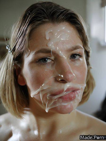 Facial looking at viewer bondage woman 20 ball gag ashamed AI porn - made.porn on pornsimulated.com