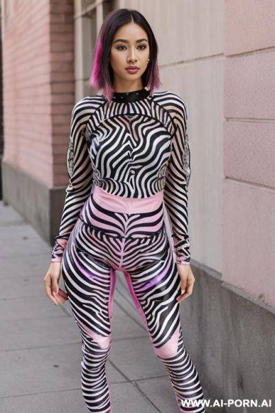 ((((zebra printed top)))) ((((pink leggings)))) - ai-porn.ai on pornsimulated.com