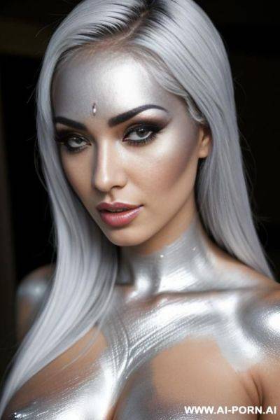 Multiple gorgeous brazilian bimbos covered completely with silver bodypaintдевушка белая - ai-porn.ai - Brazil on pornsimulated.com