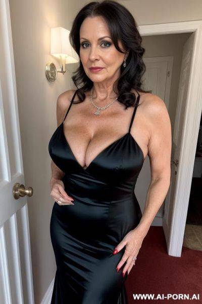 Mature woman, evening dress, cleavage, cougar - ai-porn.ai on pornsimulated.com