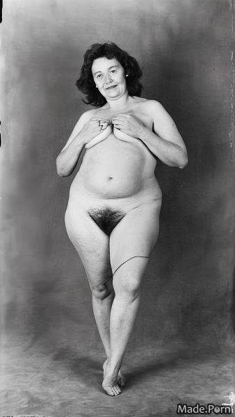Barefoot hairy perfect body looking at viewer photo nude big hips AI porn - made.porn on pornsimulated.com