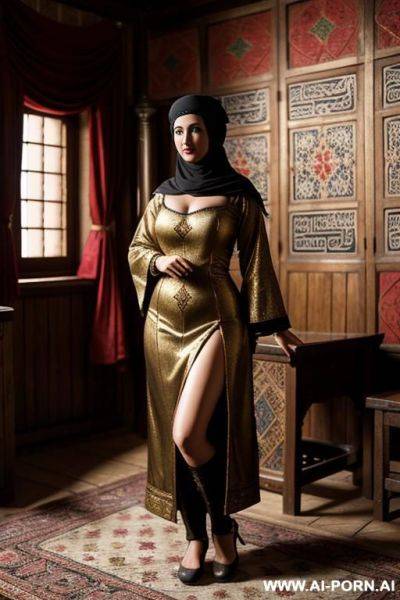 (late medieval harem), (high nobility northern clog) (place: arabic medieval room) - ai-porn.ai on pornsimulated.com