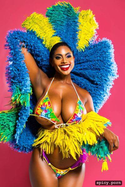 Color portrait, huge natural boobs, 35 yo beautiful performing brazilian carnival dancer - spicy.porn - Brazil on pornsimulated.com