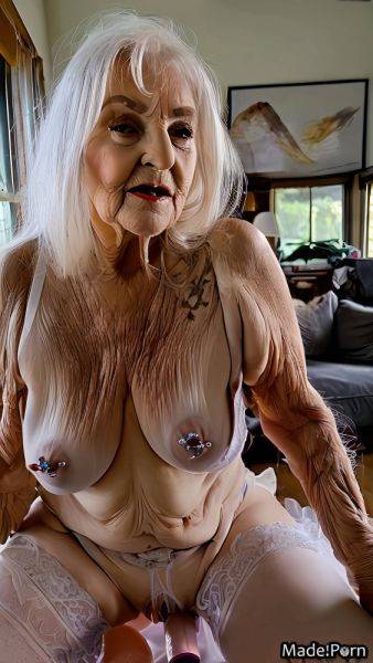 Made 90 white hair piercing indoors woman saggy tits AI porn - made.porn on pornsimulated.com