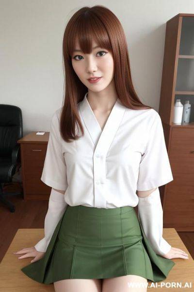 Woman in a skirt and japanese uniform - ai-porn.ai - Japan on pornsimulated.com