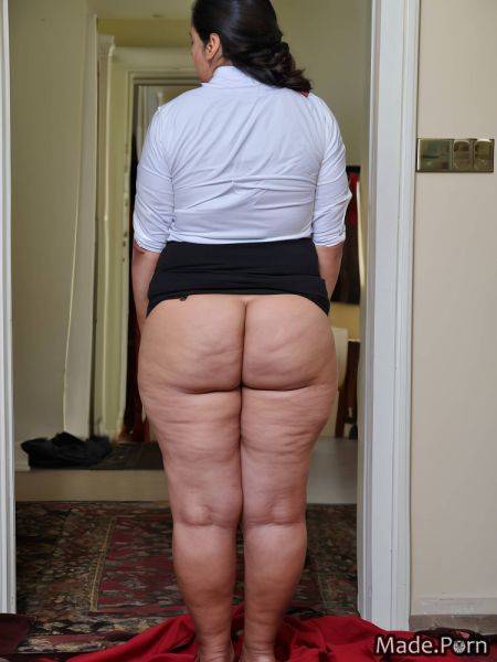 Thick standing real eyebrow mid-length hair huge boobs back view dark AI porn - made.porn on pornsimulated.com