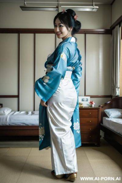 Mulan pulls down her pants, spreas her ass, anus is shown, no panties and no kimono - ai-porn.ai on pornsimulated.com
