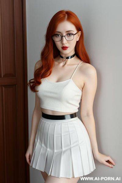 (choker) (thick rimmed glasses) - ai-porn.ai on pornsimulated.com